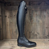 Black calfskin leather swatch for custom Celeris boots