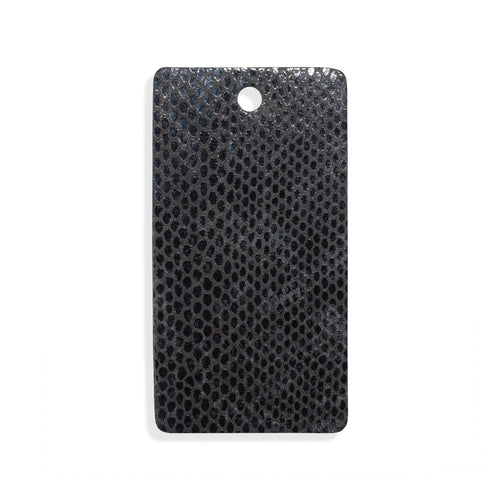 Black faux scales leather swatch for custom Celeris boots