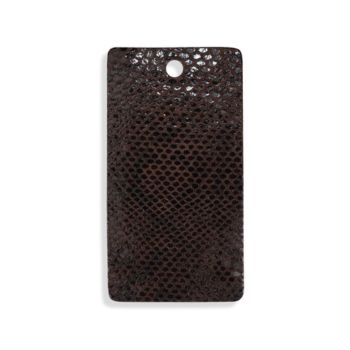 Chocolate faux scales leather swatch for custom Celeris boots