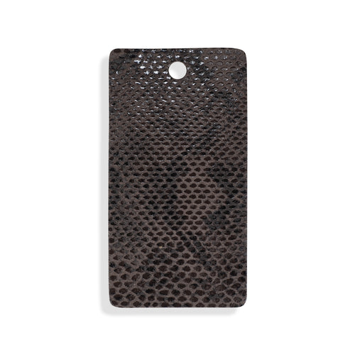 Dark grey faux scales leather swatch for custom Celeris boots