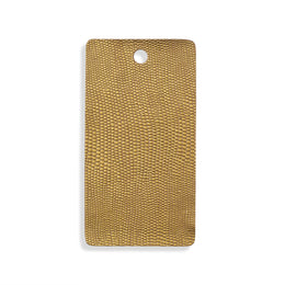 Gold faux gecko leather swatch for custom Celeris boots