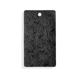 Polished black embossed