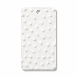 White faux ostrich