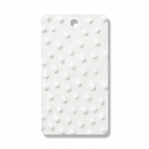 White faux ostrich
