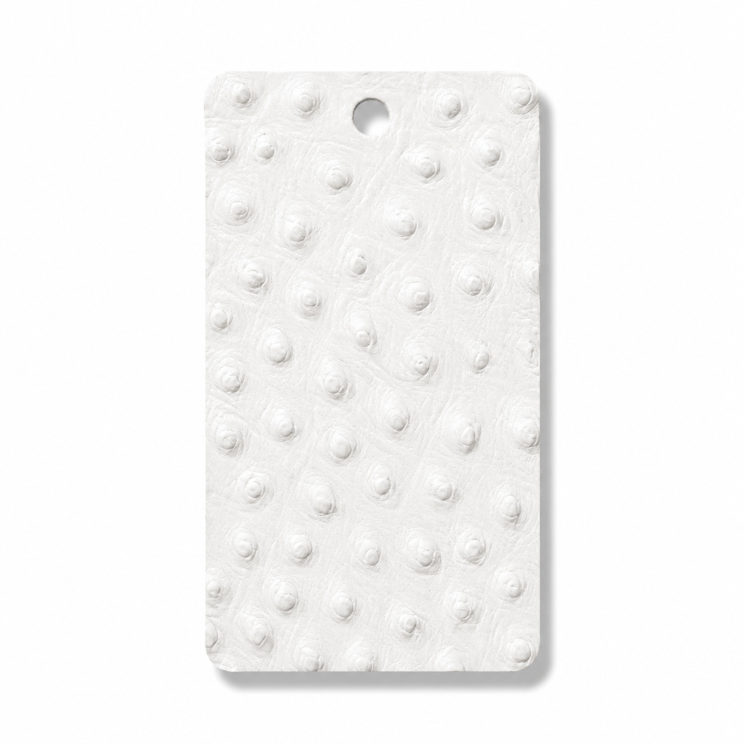White faux ostrich