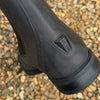 celeris mistral paddock boots black waxy nubuck leather brogue detail ankle riding boots