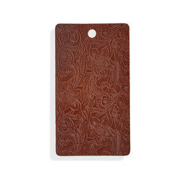 celeris custom boots | leather chestnut hand-polished embossed 