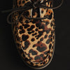 Limited edition leopard deck shoes by celeris UK in hairy faux leopard leather