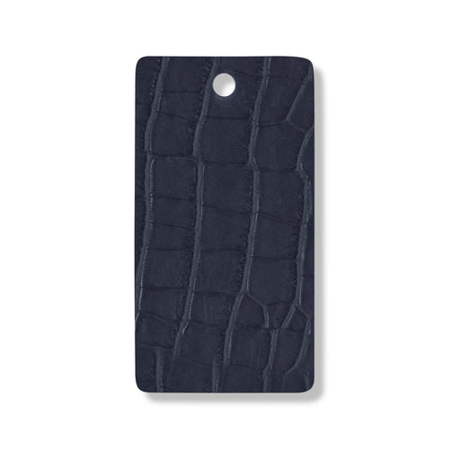 Airforce blue croc leather swatch for custom Celeris boots