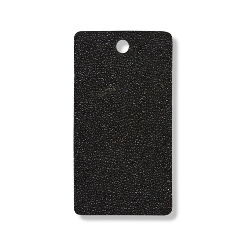 Black Swarovski leather swatch for custom Celeris boots