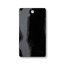 Black gloss leather swatch for custom Celeris boots