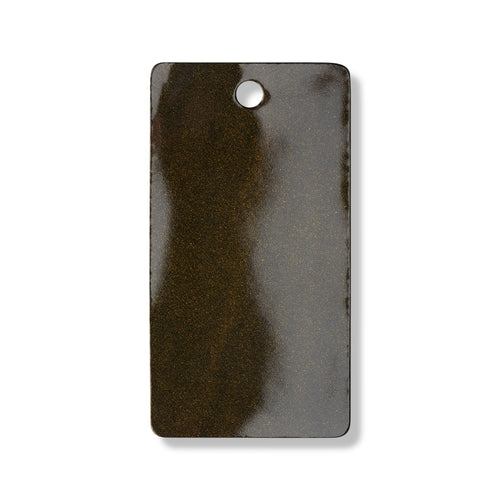 Black gloss with gold glitter leather swatch for custom Celeris boots