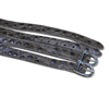 Spur straps - black faux croc gloss
