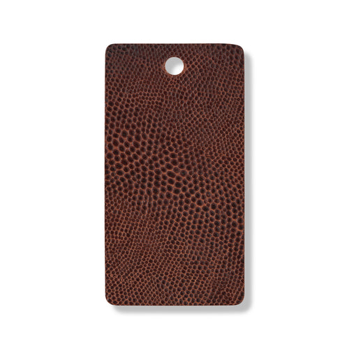 Chestnut faux gecko leather swatch for custom Celeris boots