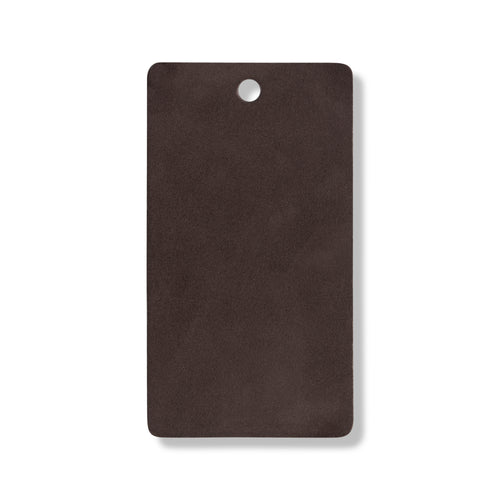 Chocolate suede leather swatch for custom Celeris boots