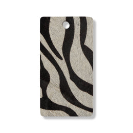 Hairy faux zebra leather swatch for custom Celeris boots