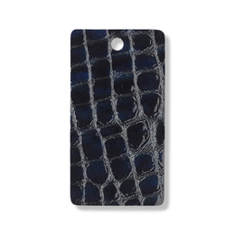 Midnight faux croc gloss leather swatch for custom Celeris boots