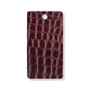 Oxblood faux croc gloss leather swatch for custom Celeris boots