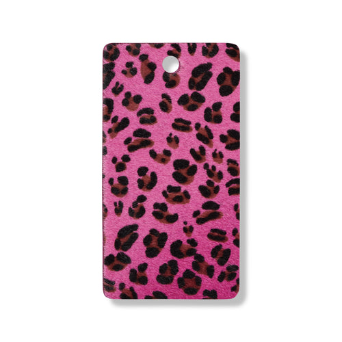 Pink faux leopard