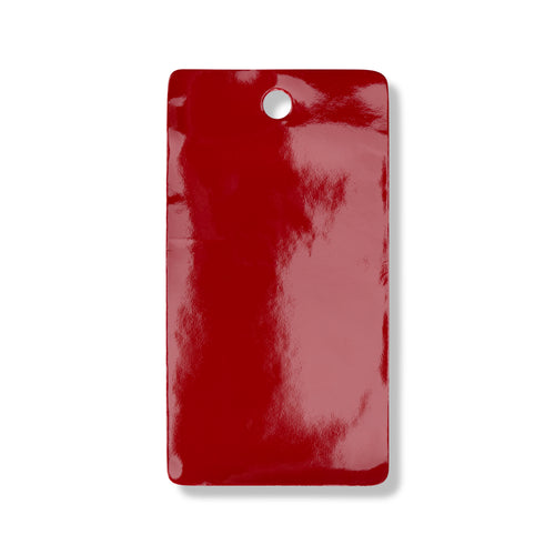 Red gloss leather swatch for custom Celeris boots