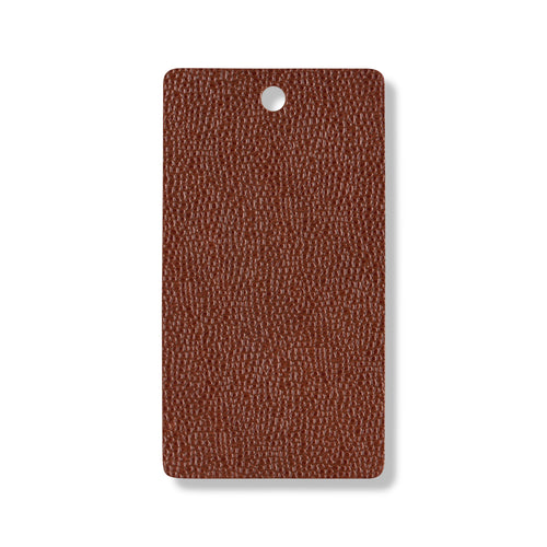 Textured dark tan leather swatch for custom Celeris boots